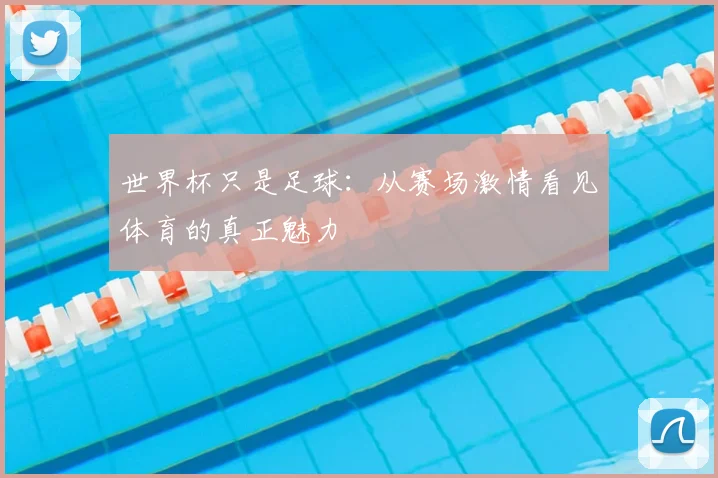 世界杯只是足球：从赛场激情看见体育的真正魅力